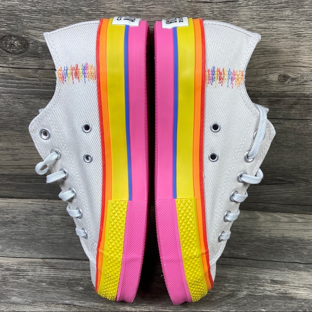Converse CTAS Lift Low ‘Rainbow Vintage White' - Picture 3 of 10